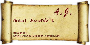 Antal Jozafát névjegykártya